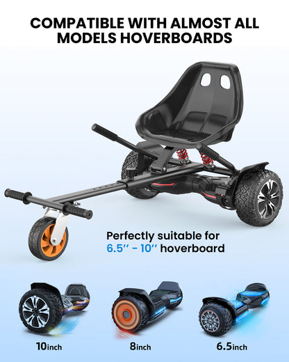 Gyroor Hoverboard Go Kart Seat – Adjustable, Fits 6.5–10"