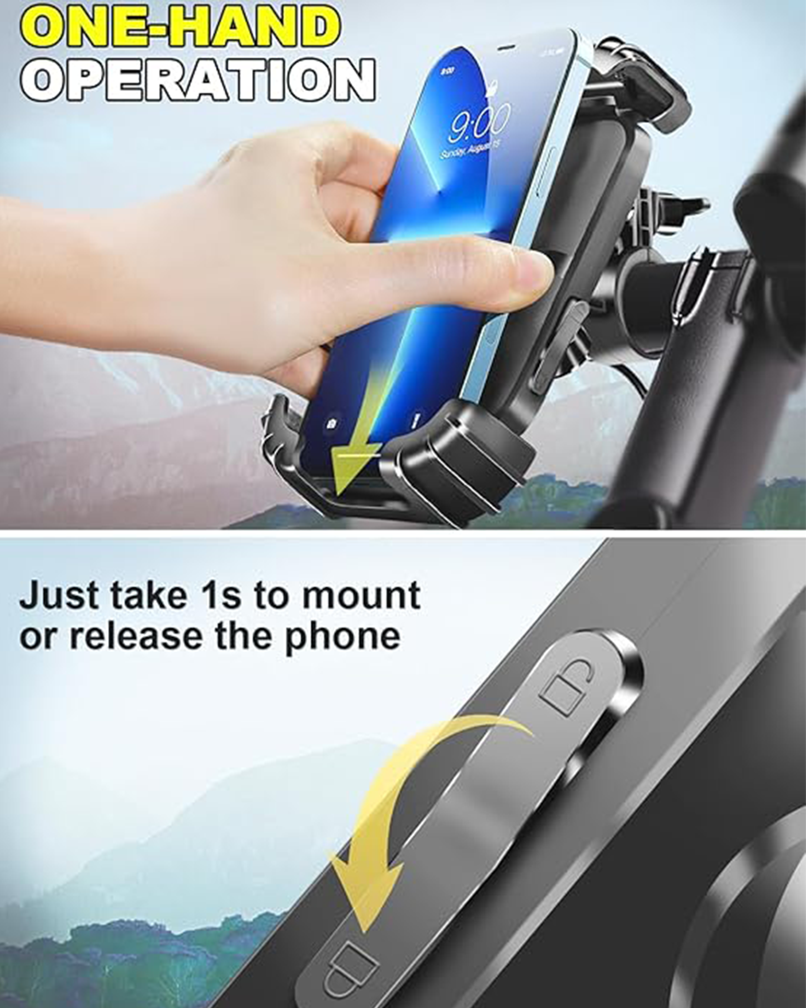 Phone Holder For EBike and EScooter【3S Quick Install】