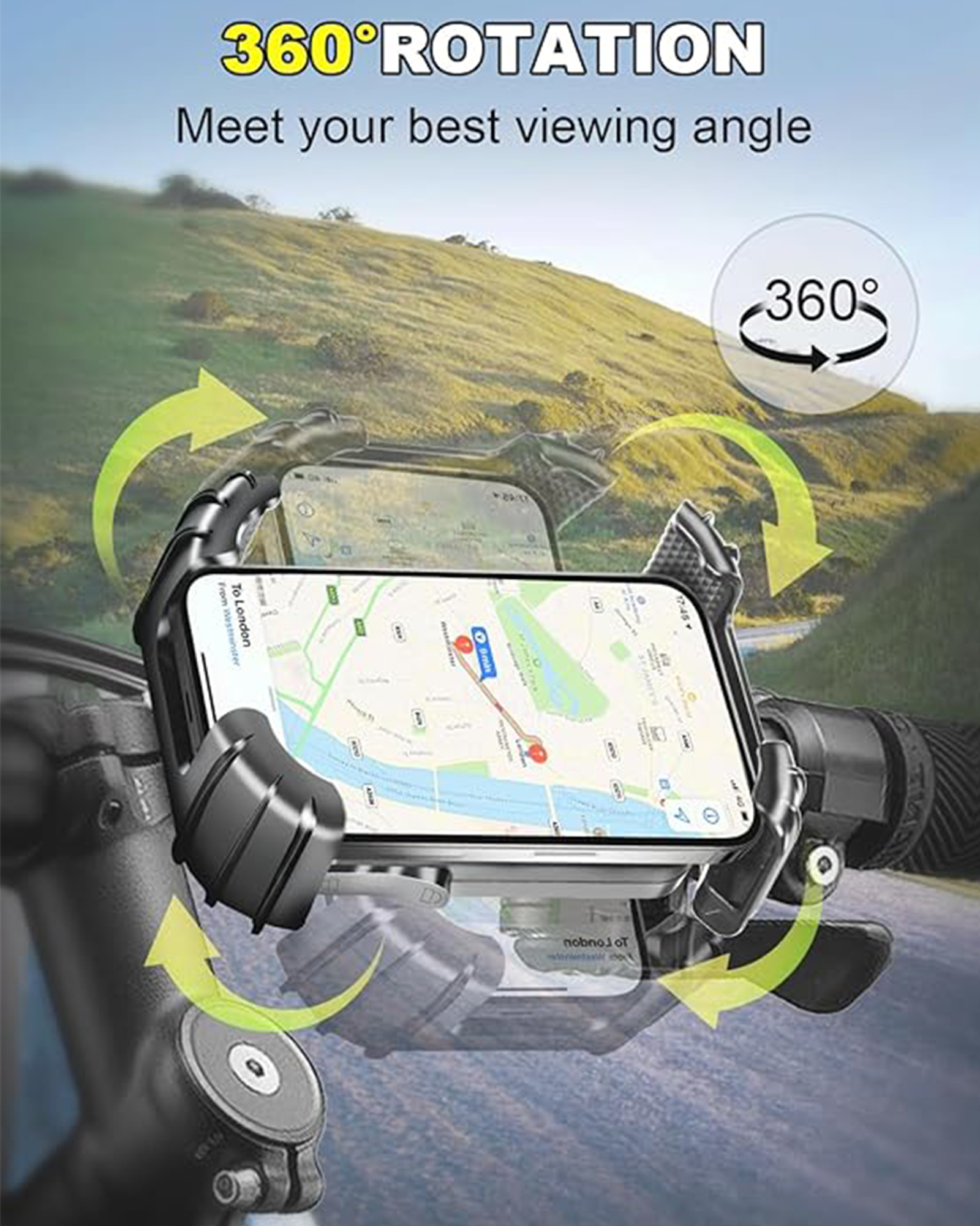 Phone Holder For EBike and EScooter【3S Quick Install】