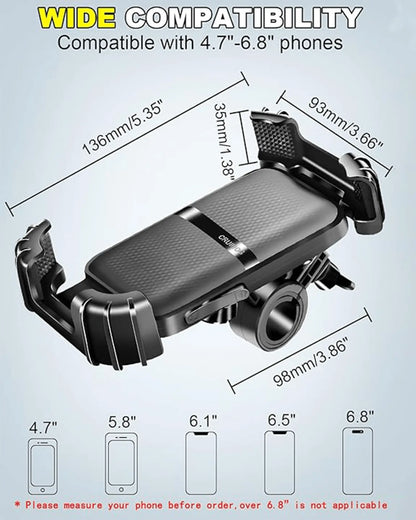 Gyroor electric scooter phone holder compatible with 4.7 to 6.8 inch smartphones