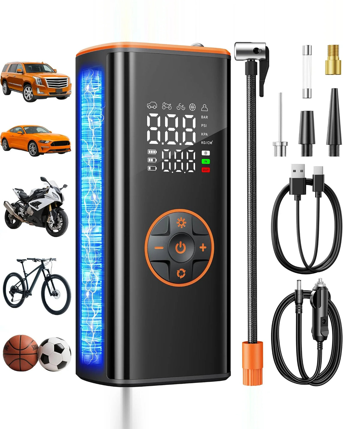 5 in 1 Smart Wireless Pump for Electric Bike & Scooter