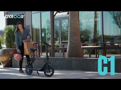 Gyroor C1 Electric Scooter – 450W, Seat & Rear Basket