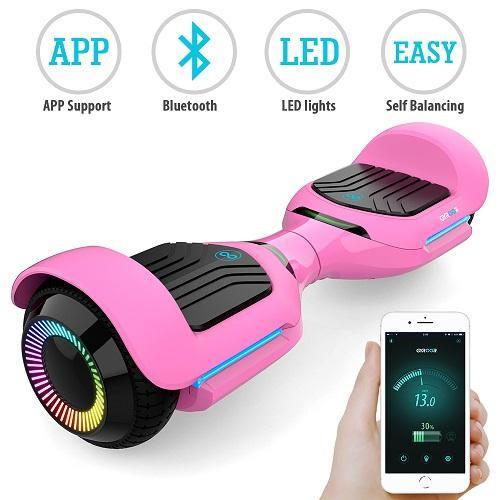Gyroor T580 Hoverboard Self Balancing Scooter with Music Speaker LED Lights, 6.5 inch Two-Wheel Electric Scooter for Kids Adult - UL2272 Certificated