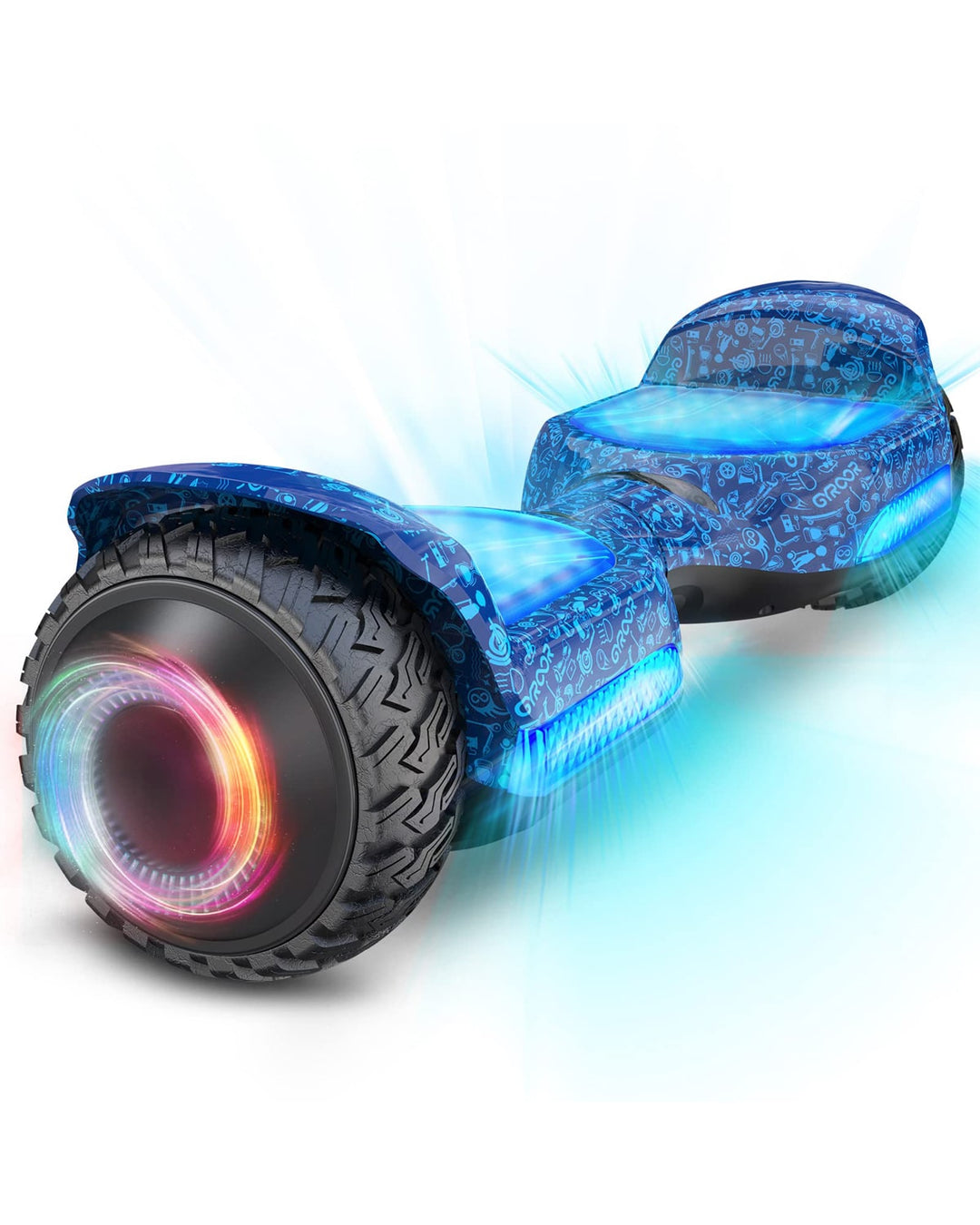 Gyroor G11 hoverboard for kids with flasht LED Lights Blue