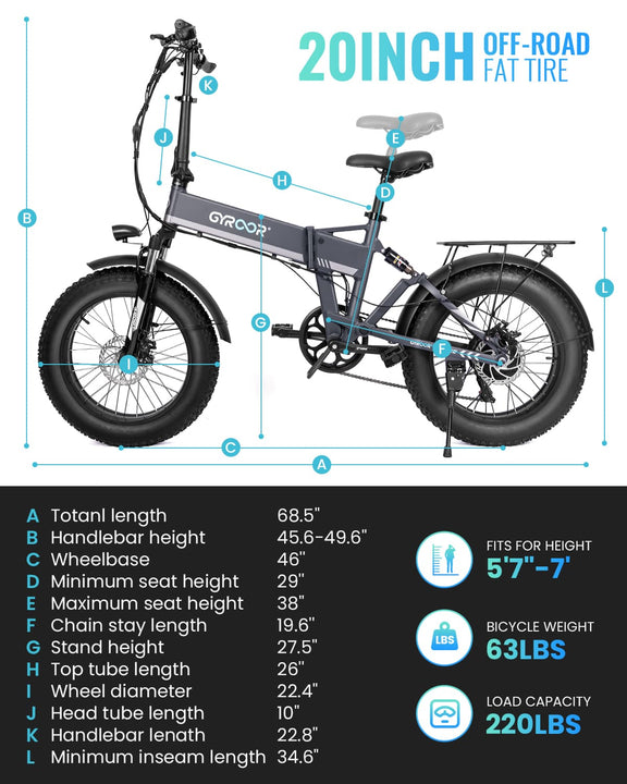 Gyroor C5 Max electric bike - foldable ebike
