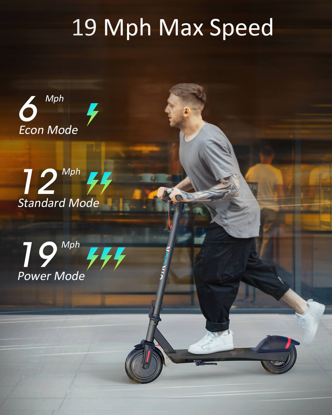 folding electric scooter - electric scooter adults - commuting electric scooter -  Gyroor HR9 scooter
