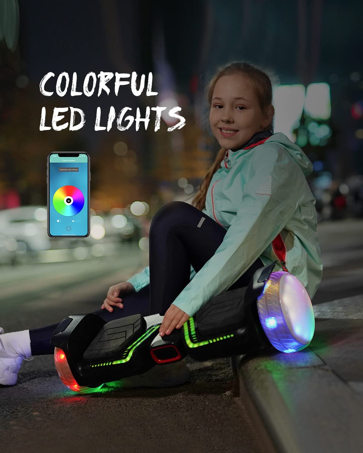 Hoverboard with Bluetooth and LED lights - off road hoverboard - 6.5 inch hoverboard - Gyroor Y1 hoverboard (1)