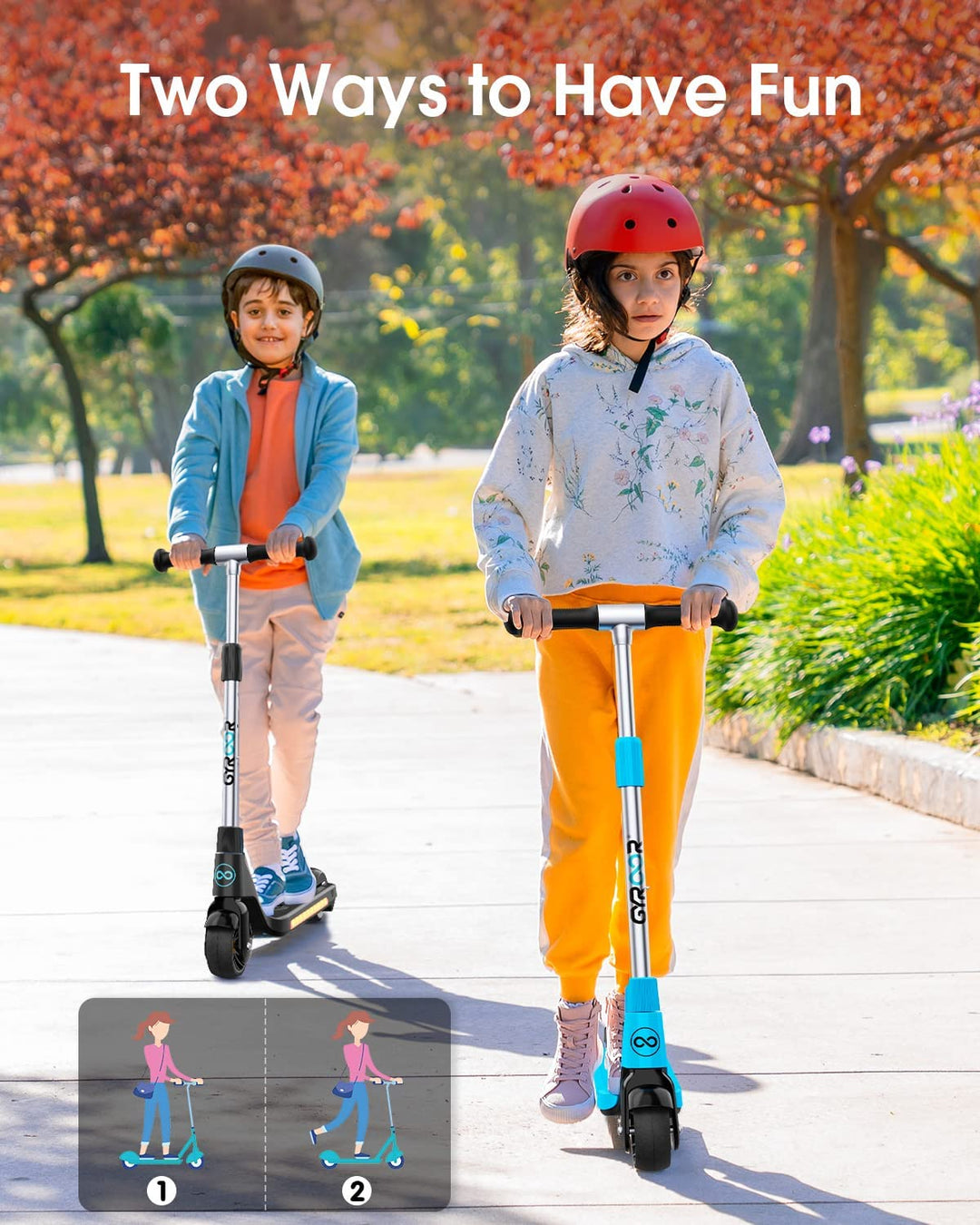 Kids electric scooter - electric scooter for kids 6-12 years old - Gyroor H30