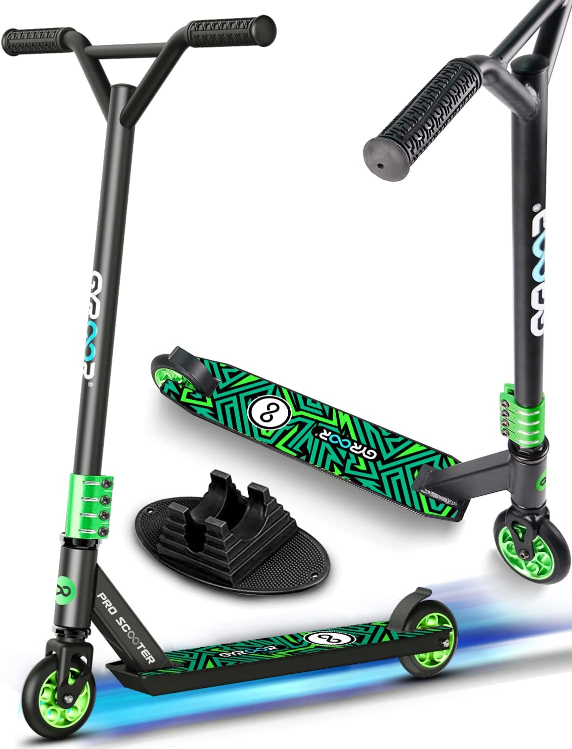 Pro scooter - stunt scooter - trick scooter - Gyroor Z1 scooter - green
